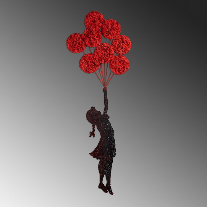 Wallity Banksy - 11-1 Escultura de pared en Rojo y Negro Wallity Banksy - 11-1 Escultura de pared en Rojo y Negro